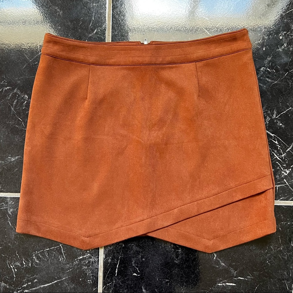 Faux Suede Mini Skirt